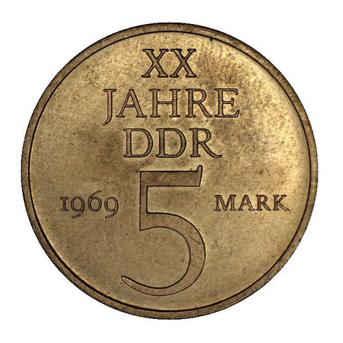 Jaeger 1524 5 Mark DDR 20 Jahre Staatsgründung 1969 ST