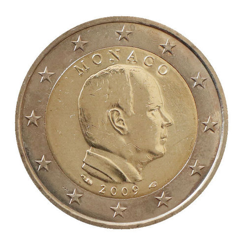 Monaco 2 Euro Fürst Albert II. 2009 bankfrisch