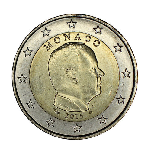 Monaco 2 Euro Fürst Albert II. 2015 bankfrisch