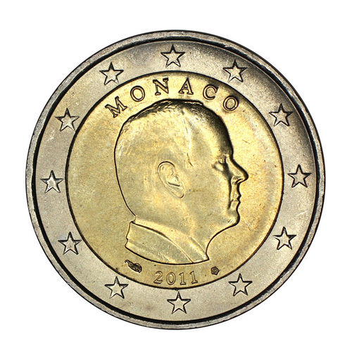 Monaco 2 Euro Fürst Albert II. 2011 bankfrisch