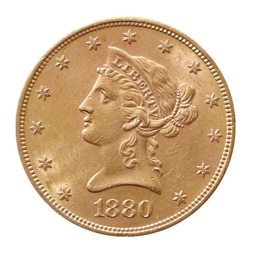USA 10 Dollar Gold Eagle Liberty Head 1880 San Francisco vz