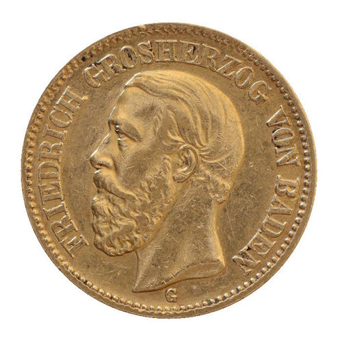 Jaeger 189 20 Mark Gold Friedrich I von Baden 1894 G ss-vz