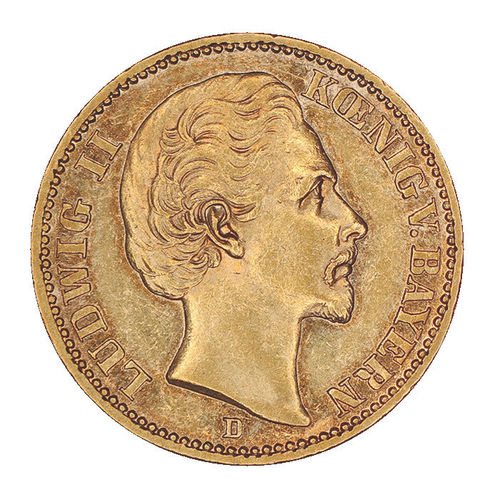 Jaeger 194 20 Mark Gold Ludwig II v. Bayern 1872 D ss-vz