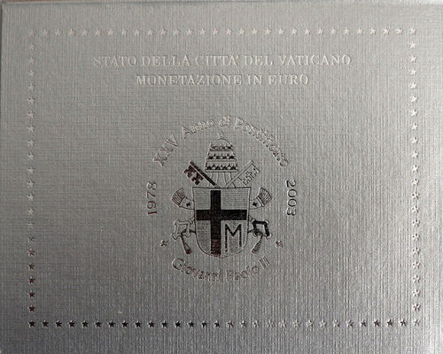 Vatikan Euro Münzen Set 2003 ST Kursmünzensatz Johannes Paul II.
