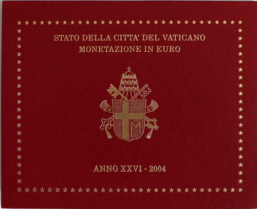 Vatikan Euro Münzen Set 2004 ST Kursmünzensatz Johannes Paul II.