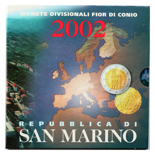 3,88 Euro San Marino Kursmünzensatz KMS ST 2002