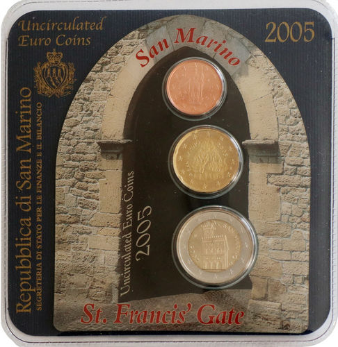 2,22 Euro San Marino Mini Kursmünzensatz KMS ST 2005