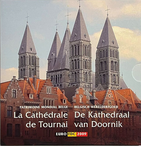 Belgien 3.88 Euro Kursmünzensatz KMS Kathedraal van Doornik 2009 ST Folder