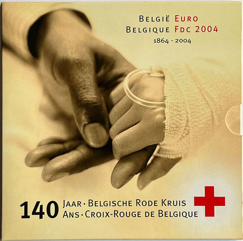 Belgien 3.88 Euro Kursmünzensatz KMS Rotes Kreuz 2004 ST Folder