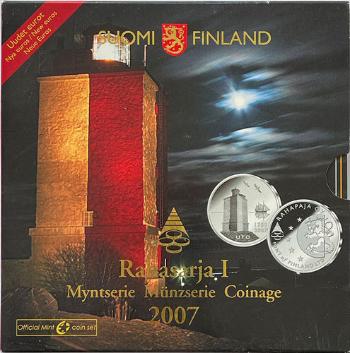 Finnland 3.88 Euro Kursmünzensatz KMS Rahasarja I Leuchtturm 2007 ST Folder
