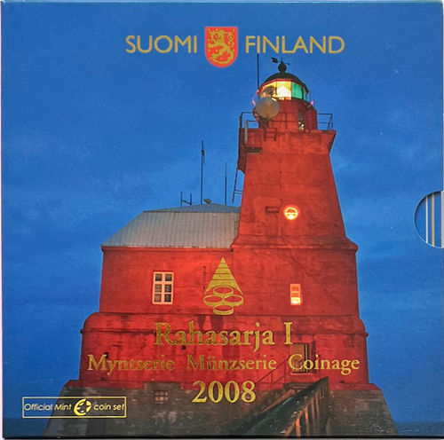 Finnland 3.88 Euro Kursmünzensatz KMS Rahasarja I Leuchtturm 2008 ST Folder