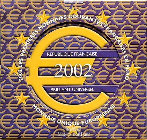 Frankreich 3.88 Euro Kursmünzensatz KMS Serie Officielle 2002 ST Folder