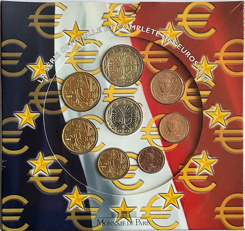 Frankreich 3.88 Euro Kursmünzensatz KMS Serie Officielle 2004 ST Folder