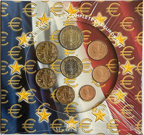 Frankreich 3.88 Euro Kursmünzensatz KMS Serie Officielle 2003 ST Folder
