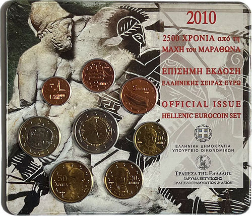 Griechenland 3.88 Euro Kursmünzensatz KMS 2010 ST Blister Marathon
