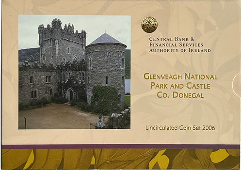 3.88 Euro Irland Kursmünzensatz KMS Glenveagh Castle 2006 Folder ST