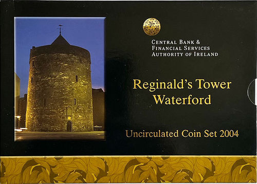 3.88 Euro Irland Kursmünzensatz KMS Tower Waterford 2004 Folder ST