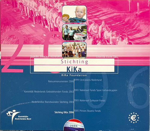 Niederlande 3.88 Euro Kursmünzensatz KMS Charity 2006 ST Folder Kika