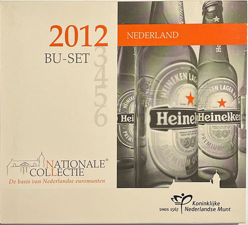 Niederlande 3.88 Euro Kursmünzensatz KMS Nationale Collectie Heineken  2012 ST Folder
