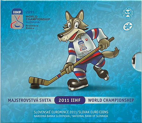 3.88 Euro Slowakei Kursmünzensatz KMS Eishockey WM IIHF 2011 ST