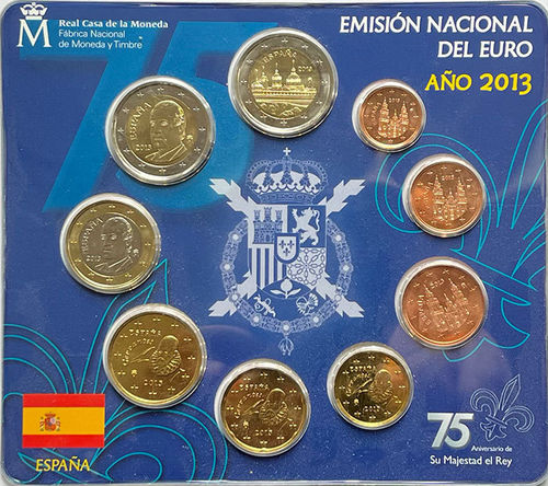 Spanien 3.88 + 2 Euro Kloster El Escorial Kursmünzensatz KMS  2013 ST Blister
