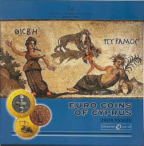 3.88 Euro Zypern Kursmünzensatz Central Bank KMS 2009 ST