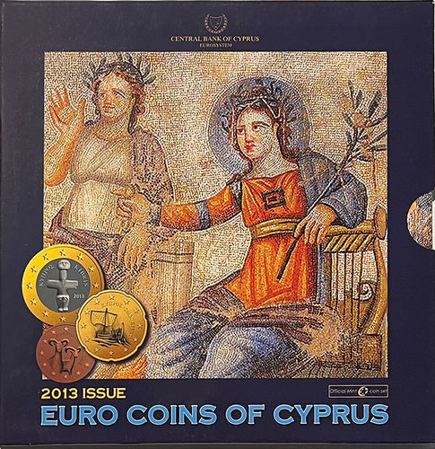 3.88 Euro Zypern Kursmünzensatz Central Bank KMS 2013 ST