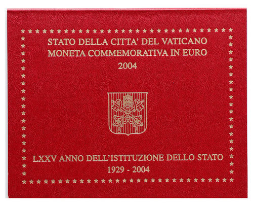 2 Euro Vatikan Petersdom 75 Jahre Vatikanstaat 2004 ST Folder