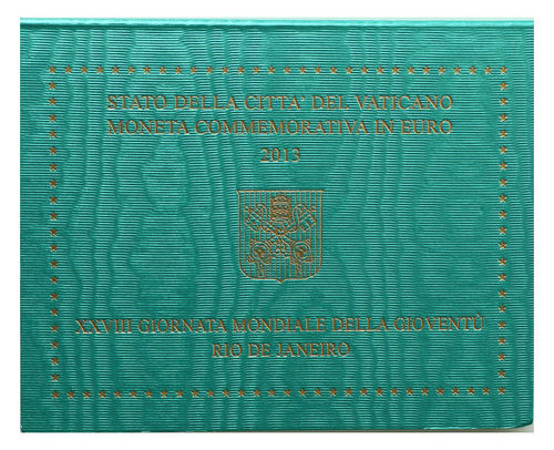 2 Euro Vatikan Weltjugendtag Rio de Janeiro 2013 ST Folder
