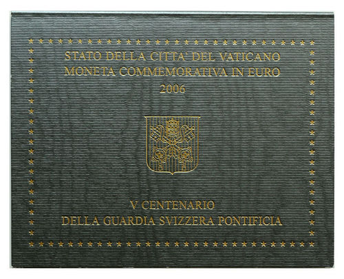 2 Euro Vatikan 500 Jahre Schweizer Garde 2006 ST Folder