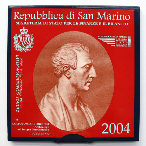 2 Euro San Marino Bartolomeo Borghesi 2004 ST Folder