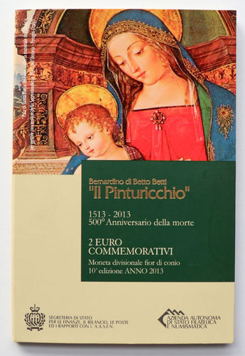 2 Euro San Marino Bernadino Pinturicchio 2013 ST Folder