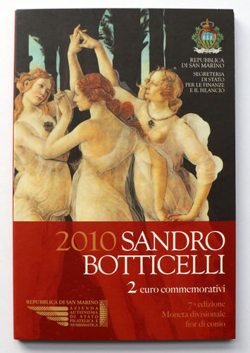 2 Euro San Marino Sandro Botticelli 2010 ST Folder