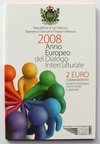 2 Euro San Marino Interkultureller Dialog 2008 ST Folder