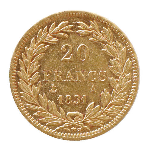 Frankreich 20 Francs Gold Louis Philippe I. 1831 ss-vz