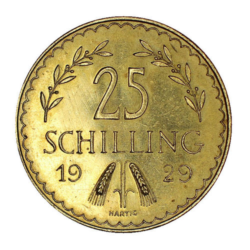 Österreich 25 Schilling Gold Erste Republik 1929 prfr