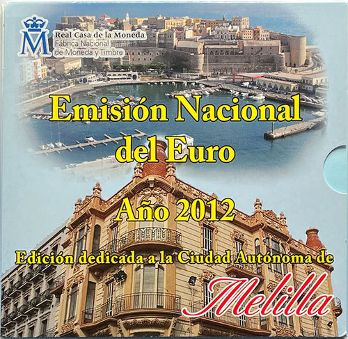Spanien 3.88 Euro Melilla Kursmünzensatz KMS 2012 ST Folder