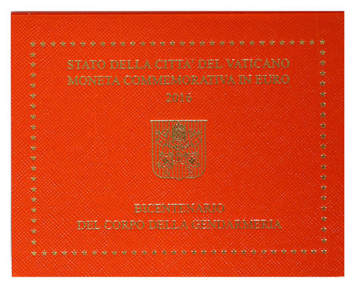 2 Euro Vatikan Gendarmerie Korps 2016 ST Folder