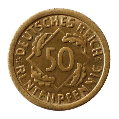 Jaeger 310 Weimarer Republik 50 Rentenpfennig 1923 - 1924