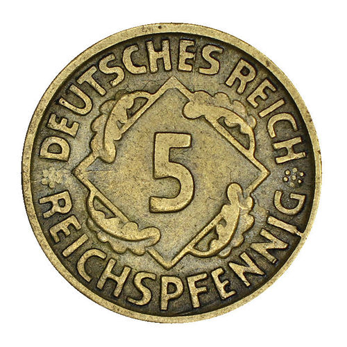Jaeger 316 Weimarer Republik 5 Reichspfennig 1924 - 1936