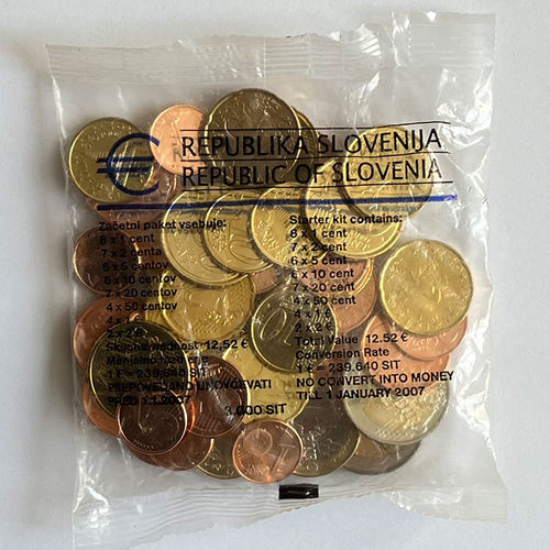 12,52 Euro Starterkit Slowenien 2007 Folienbeutel