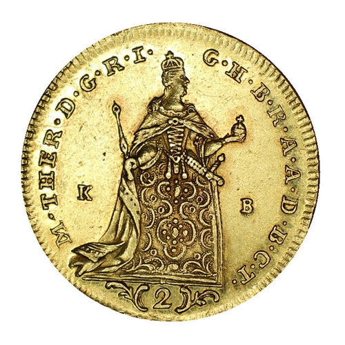 Römisch-Deutsches Reich 2 Dukaten Maria Theresia 1765 KB  fast vorzüglich
