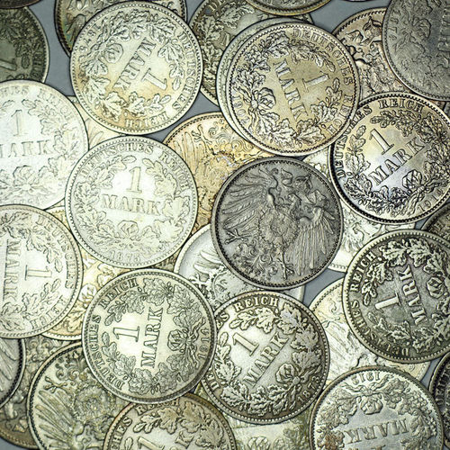 Deutsches Kaiserreich 100 x 1 Mark Investorenpaket Silbermünzen
