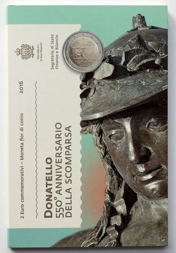 2 Euro San Marino Donatello Bardi 2016 ST Folder