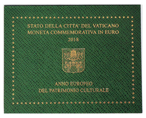 2 Euro Vatikan Europäisches Kulturerbe 2018 ST Folder