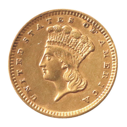 USA 1 Dollar Gold Indian Princess Head 1857 vz