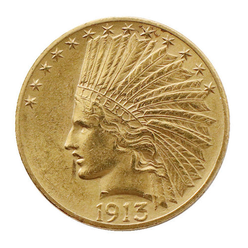 USA 10 Dollar Gold Indian Head 1913 vz Philadelphia
