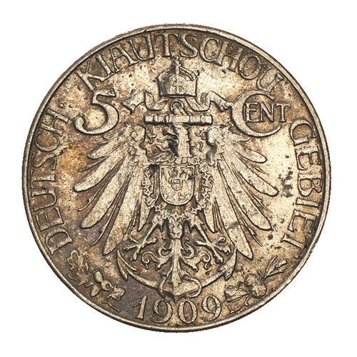 Jaeger 729 Deutsches Reich Kiautschou 5 Cent 1909 ss
