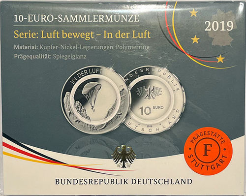 10 Euro Münze Deutschland 2019 In der Luft ST / PP