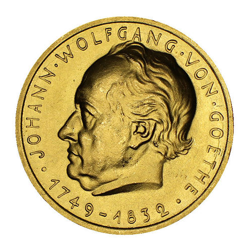 Goldmedaille Goethe Karl Goetz 1932 Gold prägefrisch